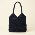 Crochet Tote Bag - Black