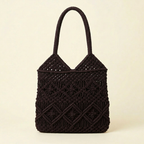 Crochet Tote Bag - Brown