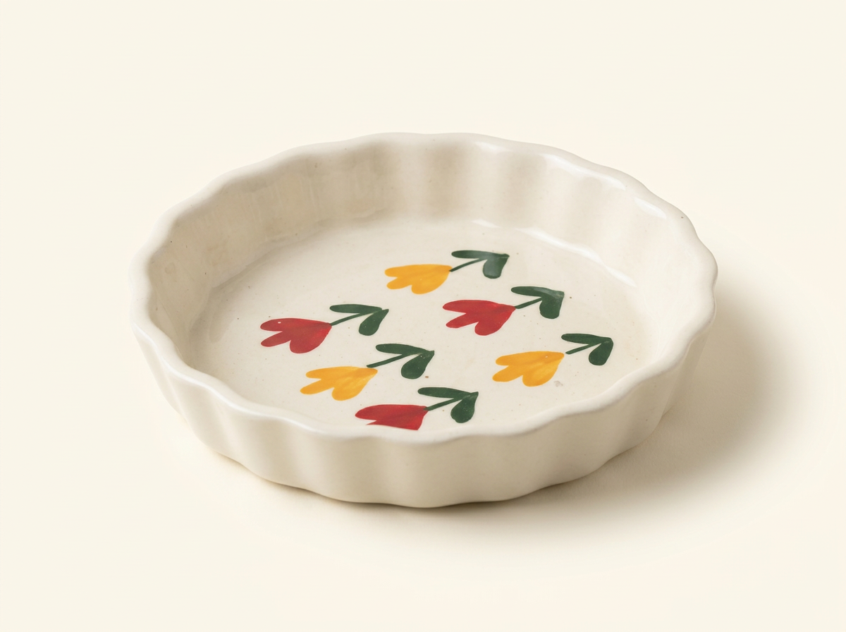 Trinket Tray Flower - Lili - Red & Yellow
