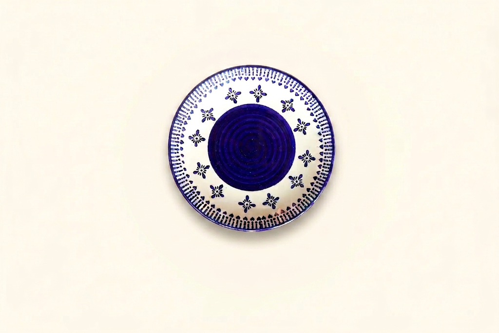 Jaipur Motif Dinner Set (Set of 3) - Blue Motif