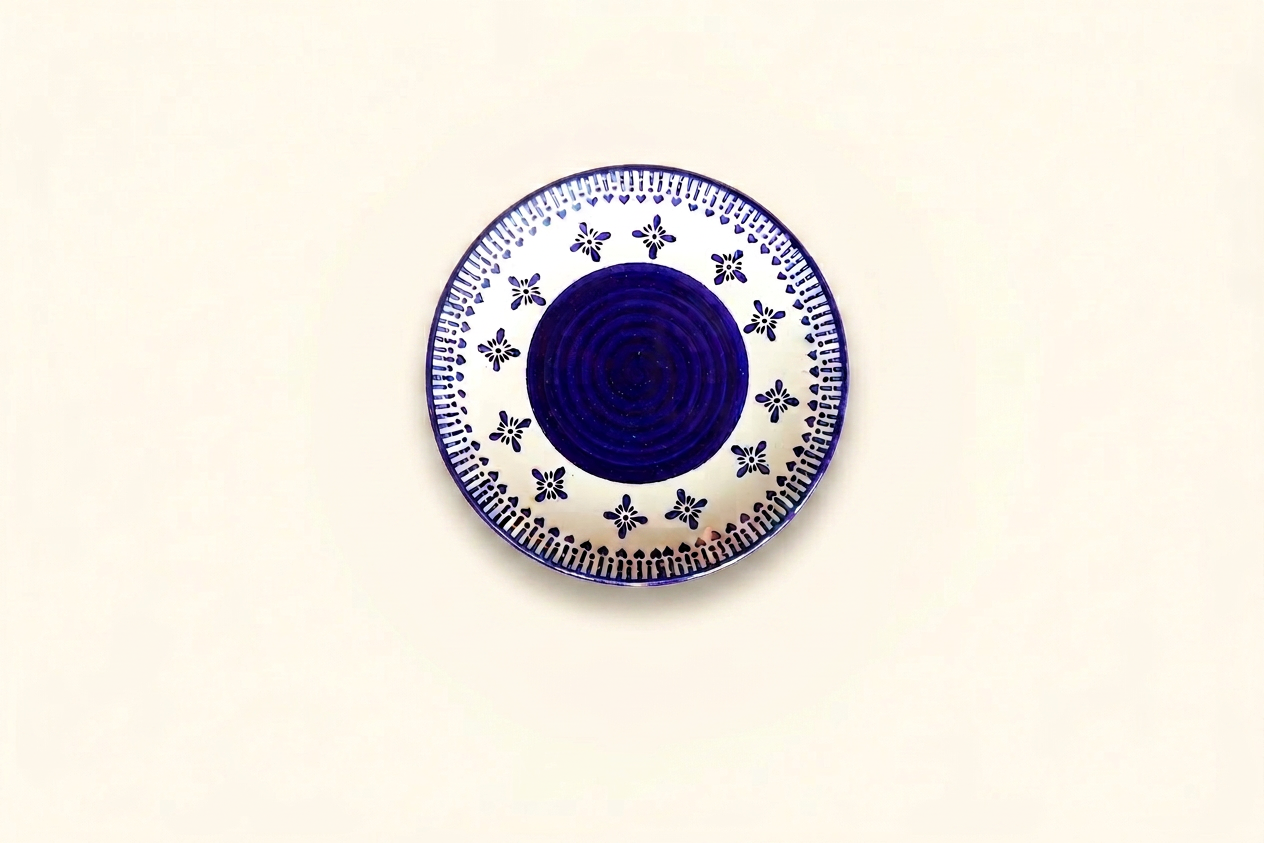 Jaipur Motif Dinner Set (Set of 3) - Blue Motif