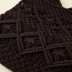 Crochet Tote Bag - Brown