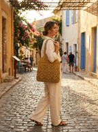 Crochet Tote Bag - Mustard