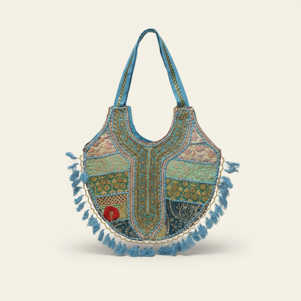 Handcrafted Jaipur Embroidered Boho Tote Bag