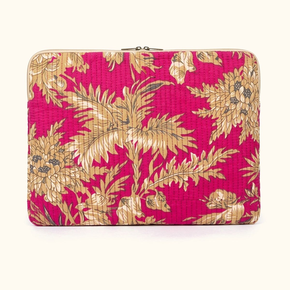 Quilted Cotton Laptop Sleeves - Magenta