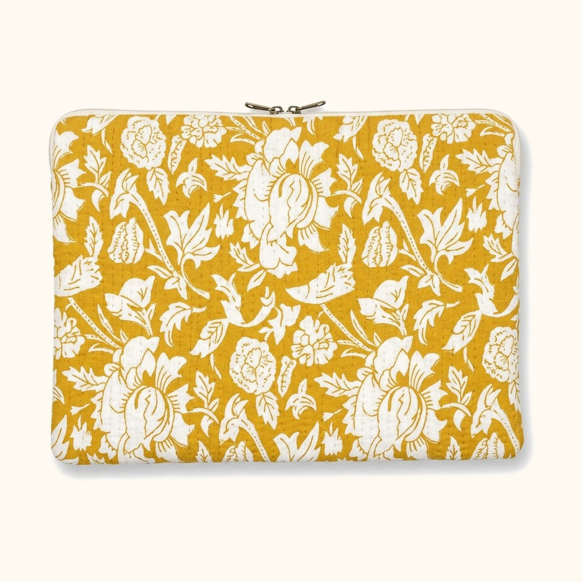 Quilted Cotton Laptop Sleeves - Mustard
