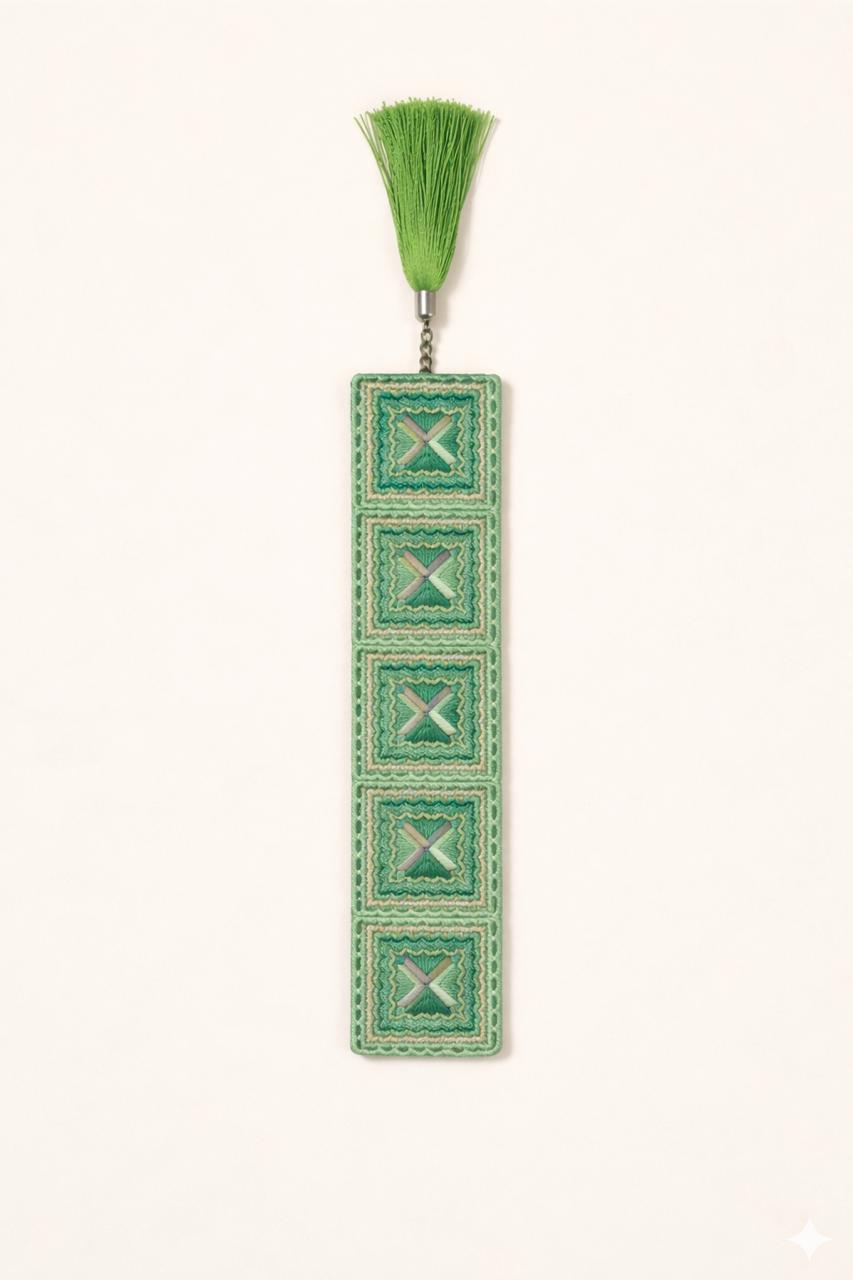 Phulkari Bookmark - Green