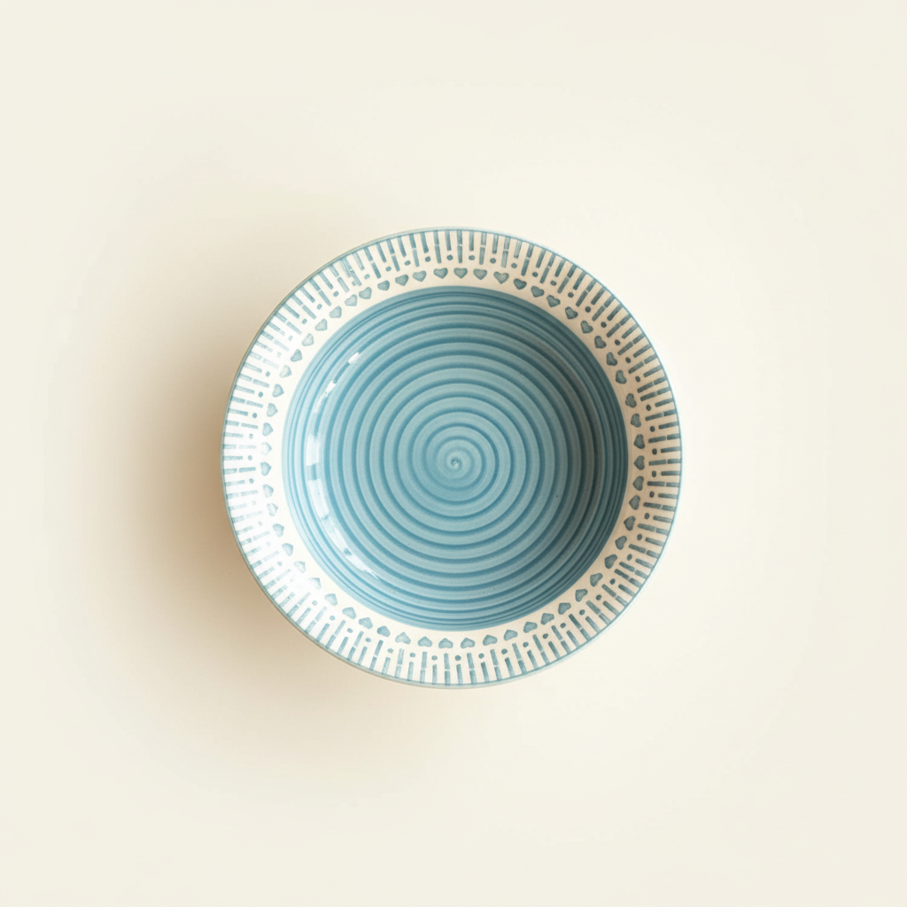 Green Pottery Pasta Bowl