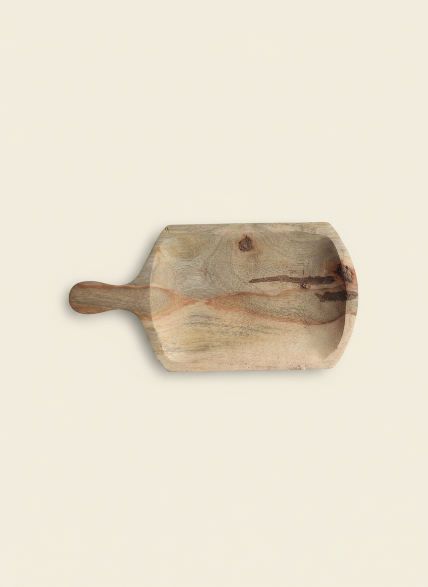 Wooden Rectangle Serving Board with Handle and Depth - Cheese & Platter Board