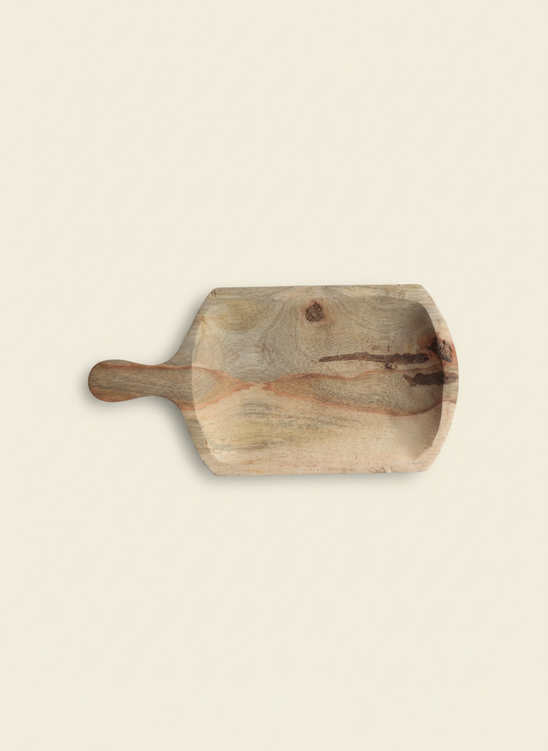 Wooden Rectangle Serving Board with Handle and Depth - Cheese & Platter Board