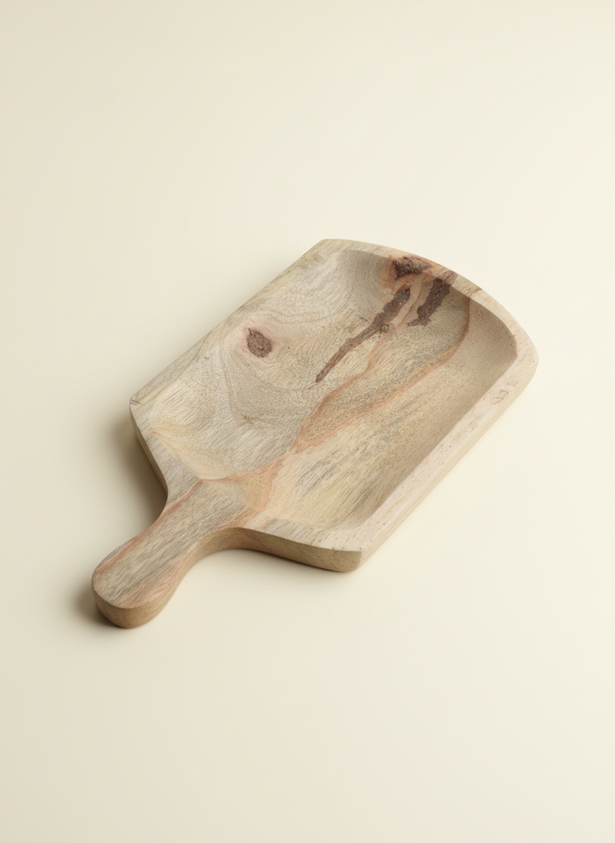 Wooden Rectangle Serving Board with Handle and Depth - Cheese & Platter Board