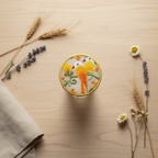 Jharkhand Network Embroidery Glass Top - Bird