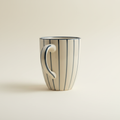 Ceramic Striped Mug - Cream