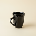 Ceramic Striped Mug - Black