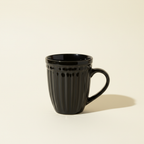 Ceramic Striped Mug - Black