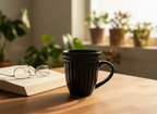 Ceramic Striped Mug - Black