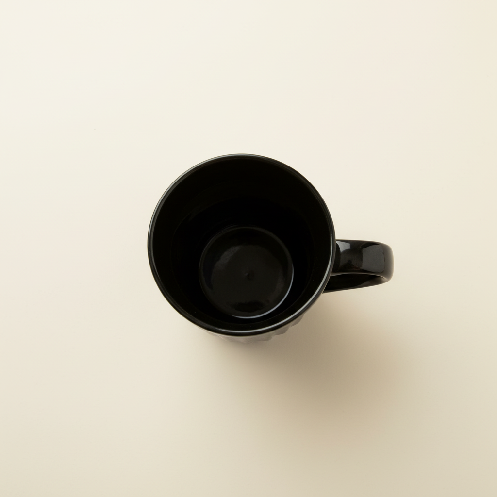 Ceramic Striped Mug - Black