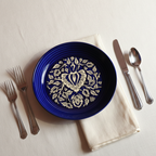 Blue Pottery Mughlai Design Large Plate