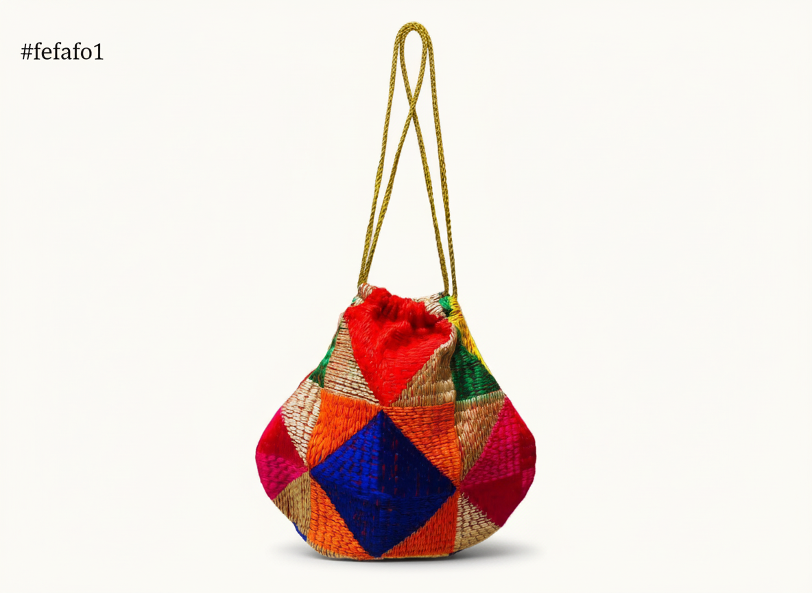 Colourful Punjabi Phulkari Potli