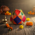 Colourful Punjabi Phulkari Potli