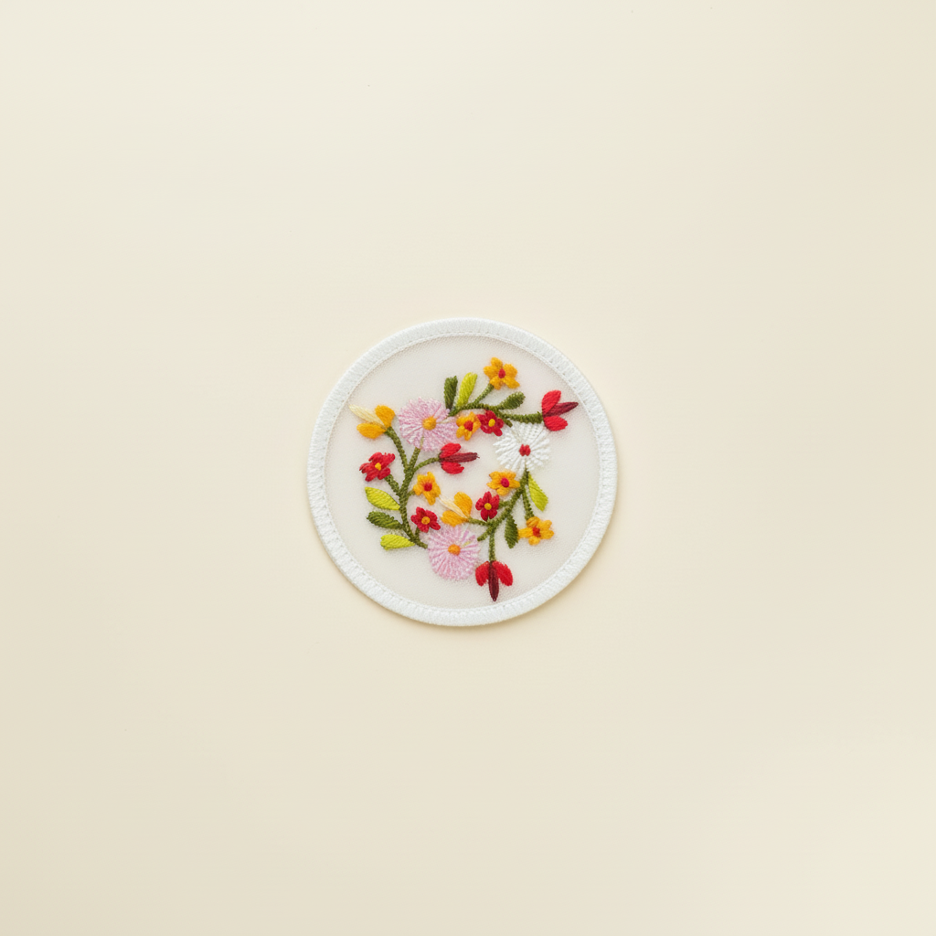 Jharkhand Network Embroidery Glass Top - Flower